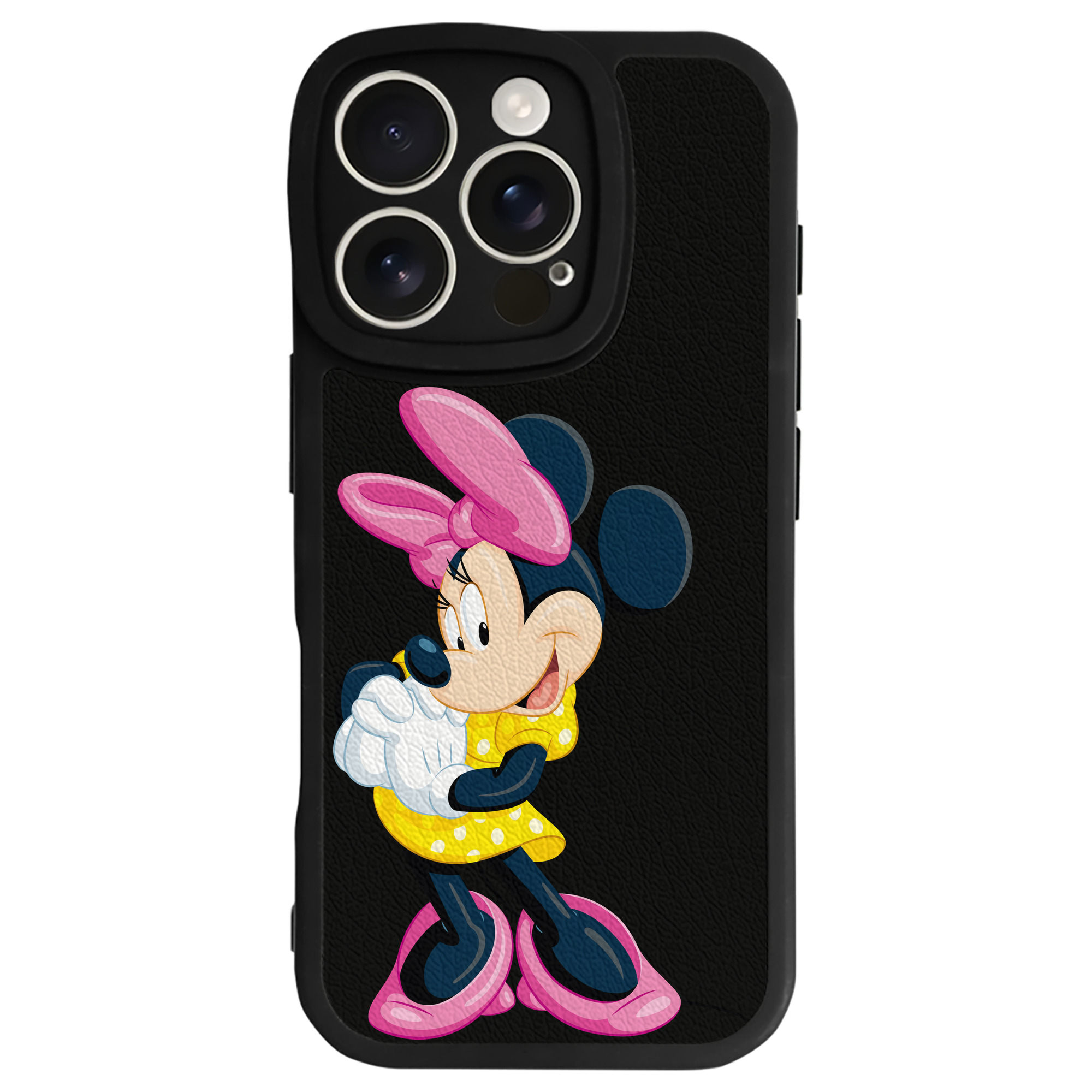 （画像用） ミッキーマウス Mickey Mouse 【iPhone 16シリーズ対応】シリコンスマホケース（レザー調） 材質：シリコン